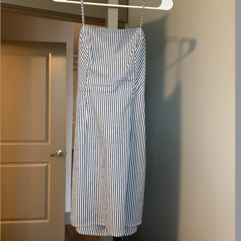 Kendall and Kylie Blue/White Pinstripe Dress